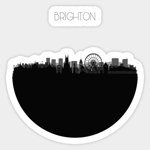 Brighton Skyline Brighton Sticker TeePublic